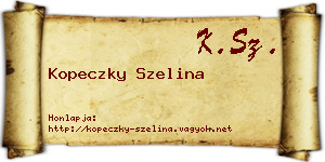 Kopeczky Szelina névjegykártya